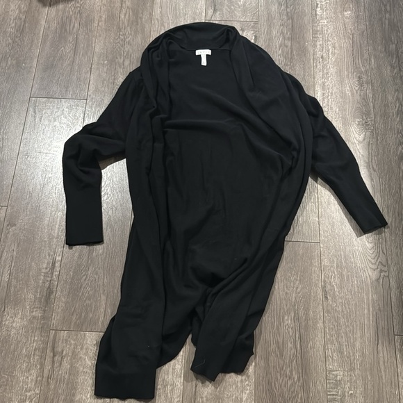 Leith black cozy shawl collar cardigan L - Picture 3 of 4